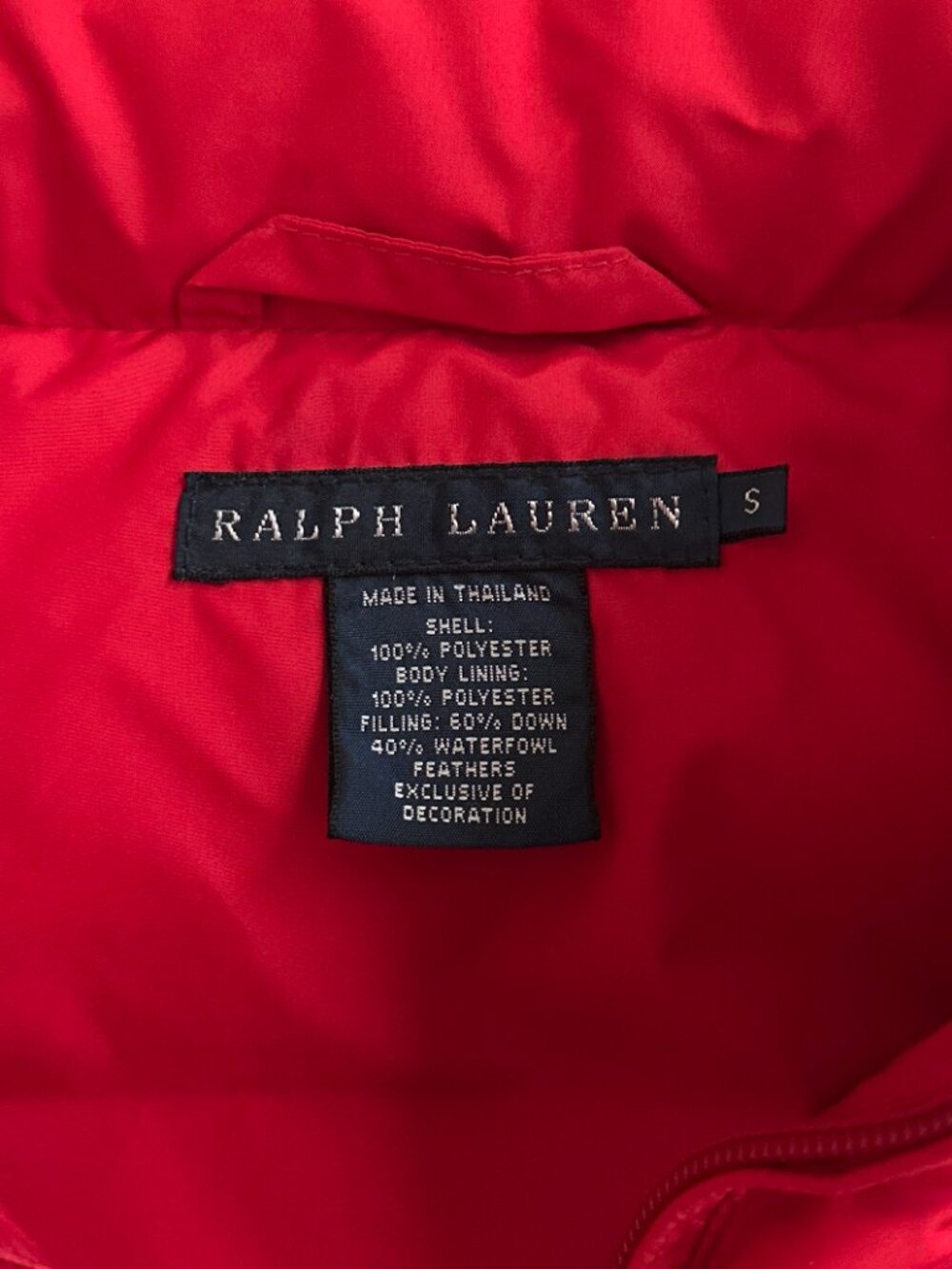 Vintage Y2K Red Down Zip-Up Puffer Vest by Ralph Lauren Blue Label - Picture 8 of 8